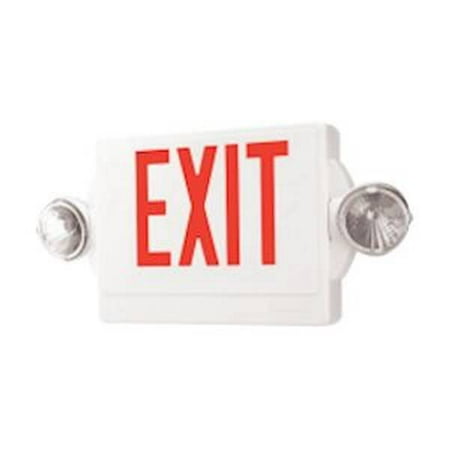 UPC 745974468202 product image for Lithonia Lighting 46820 - 120/277 volt White / Red BugEye Combo Exit Light LED ( | upcitemdb.com