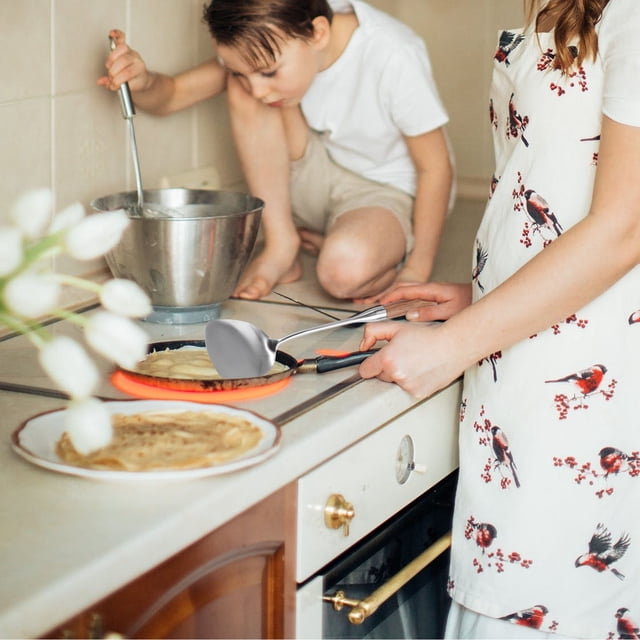 unbranded De Acero Inoxidable Para Cocina Con Mango Ergonómico Color Marrón Para Uso En Casa