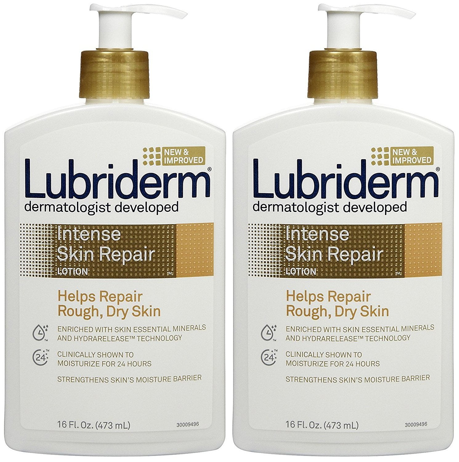 Lubriderm Intense Skin Body Lotion Helps Repair Rough Dry Skin 16oz, 2-Pack