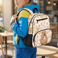 thumbnail image 2 of KUIFORTI Daisy Capybara Toddler Backpack Girls Kids School Bag with Side Pockets Adjustable Straps 13.5 Inch for Preschool Kindergarten Back to School Supplies, 2 of 7