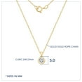thumbnail image 2 of DIAMONBLISS 10K Real Solid Gold Solitaire April Birthstone Necklace for Women | 10K Yellow Gold Bezel Round Cut Birthstone Pendant Necklace | 0.25 Carat Cubic Zirconia CZ Diamond Simulant, 2 of 5