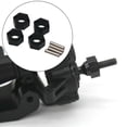 thumbnail image 4 of 4x Adaptateur Roue RC Modèle Accessoire Pièces de Rechange Rallonge Roue RC Entretoises Roues Moyeux pour 1/24 Fcx24 1/24 RC Voiture sur Chenilles Noir, 4 of 8