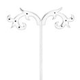 thumbnail image 3 of tredstone 3x Iron T Bar Earring Necklace Jewelry Display Stand Rack White-Wave, 3 of 9