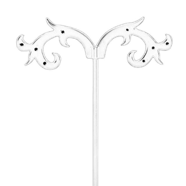 fastboy 3x Iron T Bar Earring Necklace Jewelry Display Stand Rack White-Wave