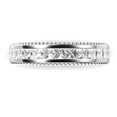 thumbnail image 2 of Sz 9 Sterling Silver 925 Princess Cut Cubic Zirconia CZ Milgrain Eternity Band Ring, 2 of 3