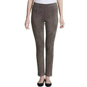 Andrew Marc Super Soft Stretch Faux Suede Pull On Pant for Women, Taupe (XSmall)