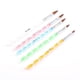 thumbnail image 3 of 5 Pcs Nail Art Brush Tool Set Acrylic Painting Drawing Brushes Pens Cuticle Pusher Tool Colorful 5PCS, 3 of 5