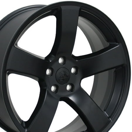 20x8 Wheels Fits Dodge, Chrysler - Charger Style Satin Black Rims, Hollander 2296 - (Best Rims For Dodge Charger)