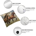 thumbnail image 4 of Nawypu Set of 2 Throw Pillow Covers Horse Running Waist Horses Armchair Simply Creative Cartoon Animal Night Decorative Pillow Cases Home Decor Square  Pillowcases, 4 of 6