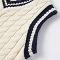 thumbnail image 5 of Gyratedream Unisex Baby Sweater Vest Knitted Soft Uniform Cotton V-Neck Sleveeless Waistcoat Vest, 5 of 8