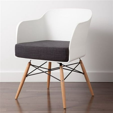 Torre & Tagus Pablo Polypropylene Arm Chair - White, 30.3" x 22.5" x 19.5"