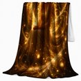 thumbnail image 2 of Golden Celestial Woman Portrait Print, Ethereal Golden Celestial Portrait, Birthday Gift for Celestial Fantasy Enthusiasts, Cozy Flannel Blanket and Home Decor for Bedroom and Living Room, 2 of 9