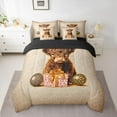 thumbnail image 2 of Feelyou Cartoon Brown Cow Bedding Comforter Set 7pcs, Cute Animal Lover Queen Bedding Sets, Teens Kids Boys Girls Reversible Queen Sheet Sets, Super Cozy Room Decor, 2 of 7