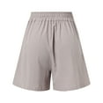 thumbnail image 4 of PEASKJP Workout Shorts Womens Women's Casual Elastic Waist Comfy Cotton Beach Shorts with Drawstring (Grey,XXL), 4 of 4