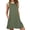 Army Green, variant on Women's Full Size Round Neck Sleeveless Dress with Pockets 95% rayon and 5% spandex for Everyday Casual Comfort