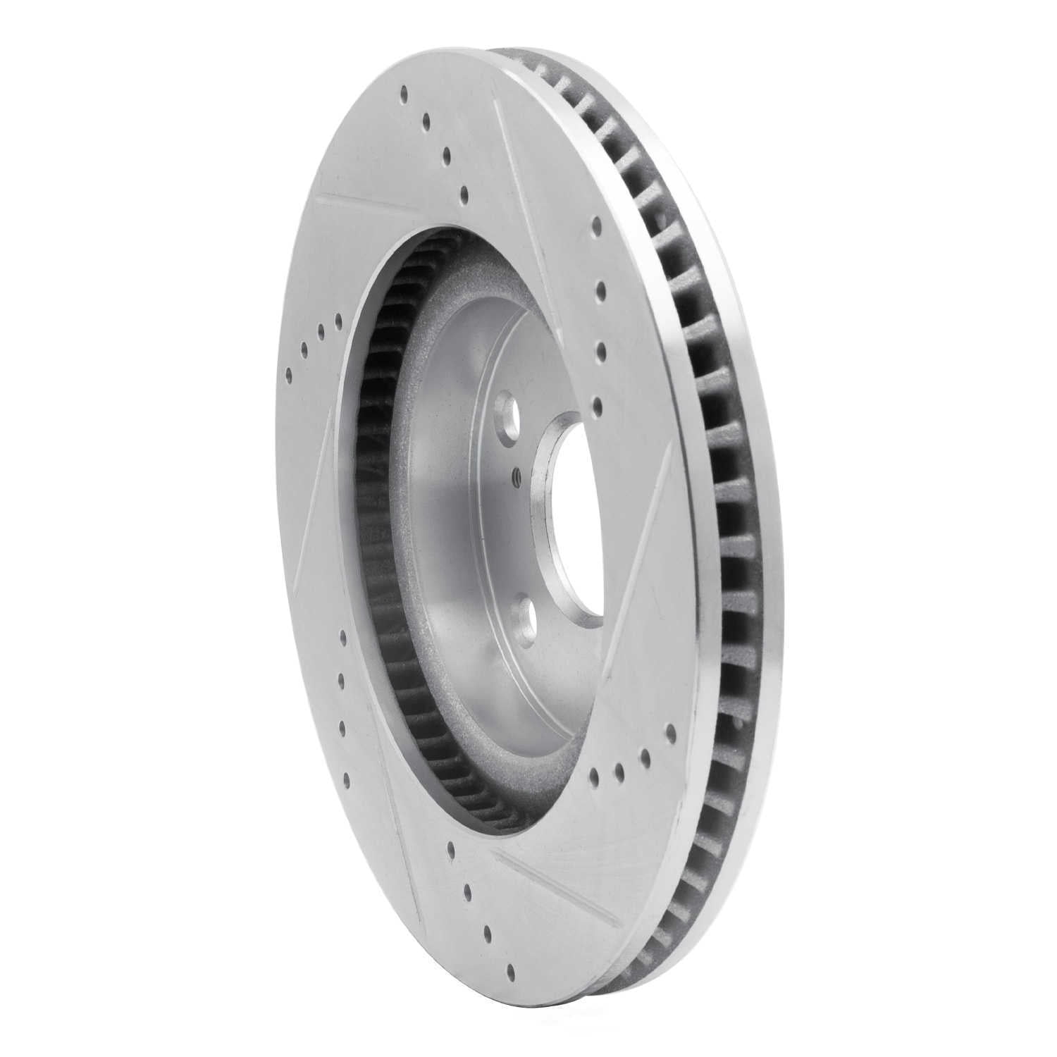 Dynamic Friction Company 631-10003L DFC Brake Rotor - Drilled And Slotted - Silver