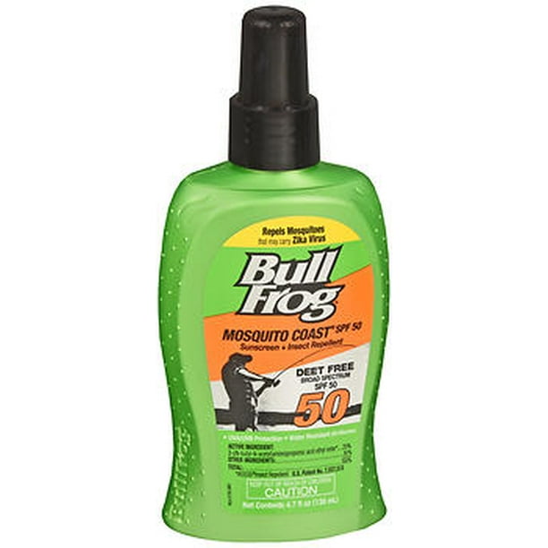 BullFrog Mosquito Coast Sunscreen + Insect Repellent Spray SPF 50 4.7