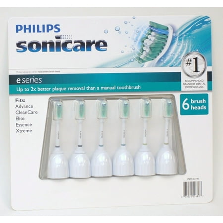Sonicare Elite - Philips Sonicare Toothbrush e Series Heads Fits: Essence, Xtreme, Elite and Advance - 6 Pack