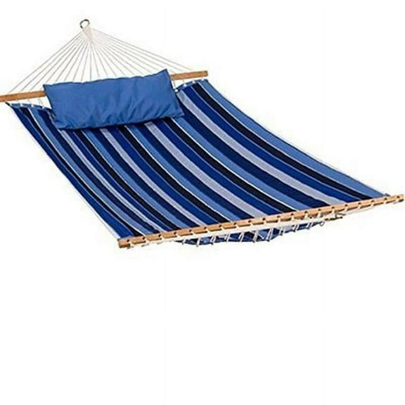 13'  Blue Reversible Sunbrella Quilted Hammock