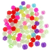 180pcs Luminous Round Wheel Spoke Colorful Beads Bike Plastic Clip Spoke Beads Decorations
