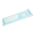 thumbnail image 1 of Foldable Silicone Keyboard Flexible Keyboard Roll Up Keyboard USB Wired Soft Waterproof  Computer Keyboard  103 Keys For PC Laptop Notebook, 1 of 8