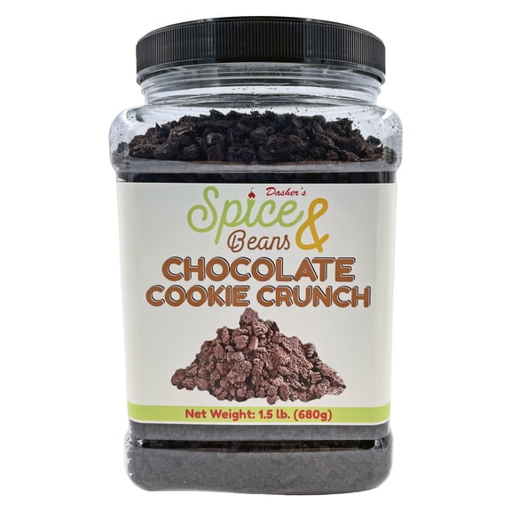 Chocolate Cookie Crunch | Ice Cream Topping & Cake Decoration | by Dasher's Spice & Beans | 1.5 lb