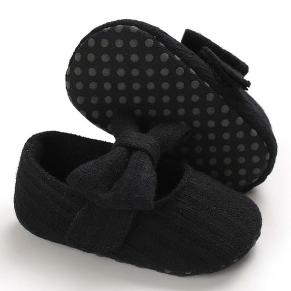 Pejock Little Girls' Little Boys' Sneakers Lightweight Breathable Running Shoes Toddler Kid Baby Girls Princess Cute Toddler Solid Color Bow-knot Soft Sole Shoes, 0-15Months