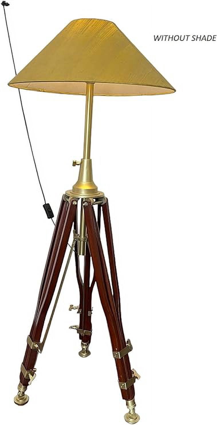 Tripod Floor Lamp - Modern Wood Floor Lamp and E26 Lamp Base,Perfect for Living Room, Bedroom, Study Room and Office Without Shade