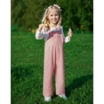 thumbnail image 4 of ZOEREA Toddler Girl Clothes 1-5T Baby Girl Outfits Fall Winter Stripe Floral Long Sleeve Top+Bib Overall Pants 2Pcs Clothing, 4 of 8