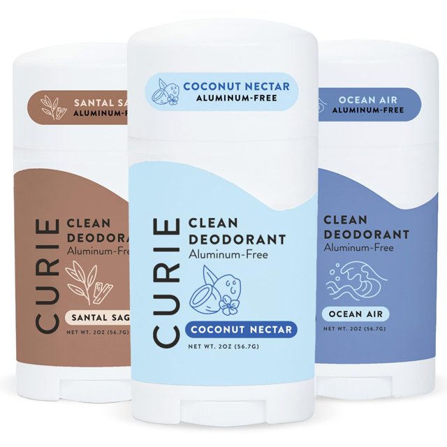 Desodorante Curie Calm & Cool para mujer con néctar de coco, paquete de 3