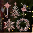 thumbnail image 2 of Crystal Clear Snowflake Christmas Tree Pendants Acrylic Elk Wreath Decorations For Holiday Party Transparent Hanging Ornament, 2 of 5