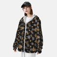 thumbnail image 3 of Gaeub White And Yellow Snowflakes Men's and Women's UPF 50+ Long-Sleeved Sun Protection Clothing, Fishing Shirt Long Sleeve Zip-Medium, 3 of 7