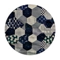 thumbnail image 4 of Orinice Geometric Shapes Round Table Cover Stain Resistant Washable Indoor Outdoor Tablecloth Kitchen Dining Wedding Parties 100% Polyester Fiber 31-35, 4 of 8