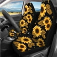 thumbnail image 2 of HUIACONG Sunflower Car Seat Covers Full Set with Arm Rest Cover Seat Belt Covers Steering Wheel Cover Cover Keychain 14 Pcs Universal Fit Sunflower Car Accessories for Women Interior, 2 of 5
