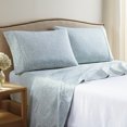 thumbnail image 2 of Martex 400 Thread Count Cotton Sateen Bed Sheet Set – Silky Soft – 4-Piece King – Teal, 2 of 9