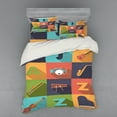 thumbnail image 2 of Ambesonne Colorful Bedding Set 3 Pcs, Jazz Equipment Music, Twin, Multicolor, 2 of 3