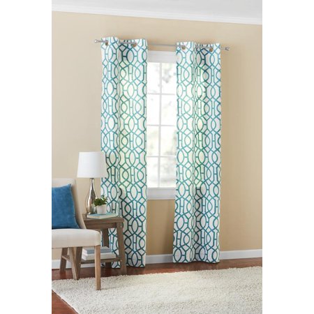 Mainstays Fretwork Window Curtain Panel Pair Walmart Com