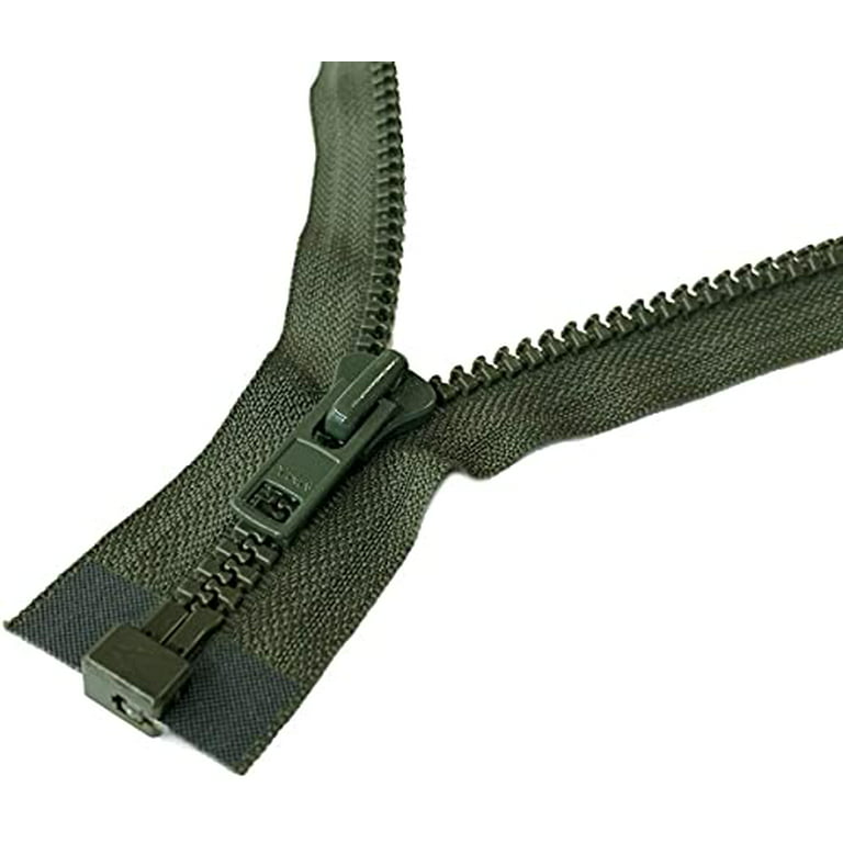YKK #5 14 Molded Plastic Non-Separating Jacket Pocket Zipper - Army Green  (566)