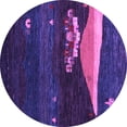 thumbnail image 1 of Ahgly Company Indoor Round Abstract Purple Contemporary Area Rugs, 8' Round, 1 of 4