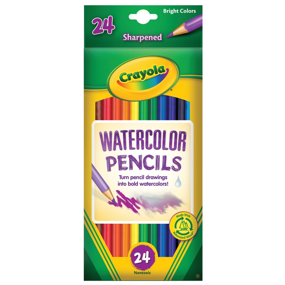 Crayola Watercolor Pencil Set, 24Colors