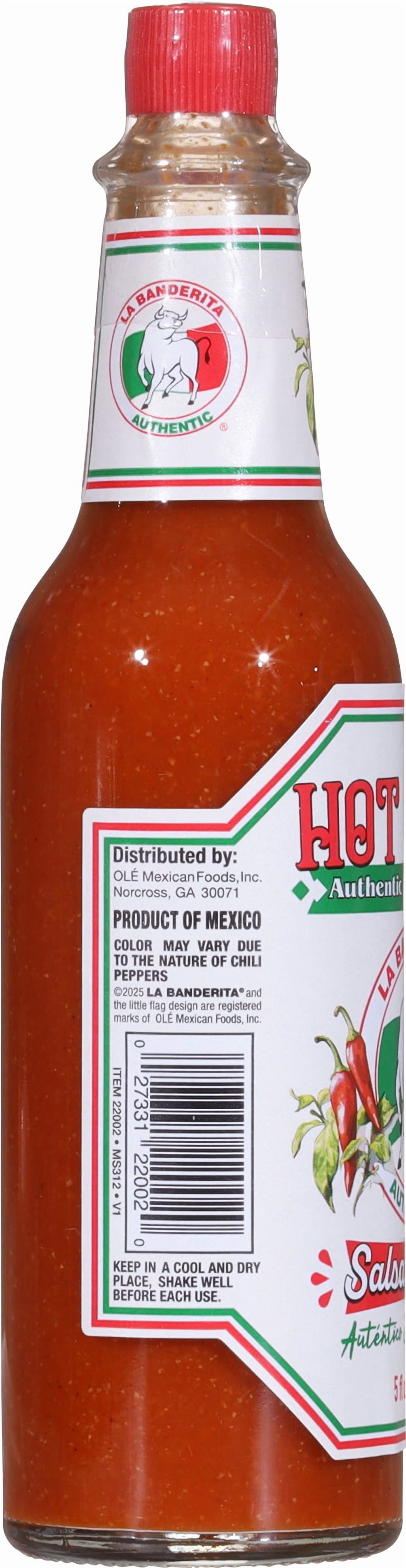 La Banderita® Hot Sauce| 5 FL OZ Hot Sauce| Made in Mexico | A perfect partner for every meal. (12 Bottles)