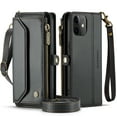 thumbnail image 2 of CaseMe Leather for iPhone 12 Mini 5.4-inch Case Wallet【RFID Blocking】with 7-Card Holder Zipper Bills Slot, Soft PU Leather Magnetic Shoulder Wrist Strap for iPhone 12 Mini 5.4-inch Wallet Case Women, 2 of 11