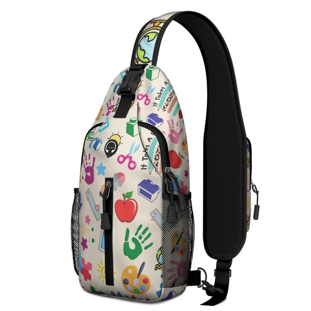 Astronomy Physics Chemistry Science Sling Backpack, Crossbody Daypack for Science Enthusiasts and Students