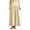Beige, variant on Ohufall Women's Flowy Maxi Skirts Summer Solid Casual Elastic High Waist Skirt Fashionable Casual Pleated Long Skirts for Women