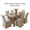 Walnutl Table+Stripe Chair, variant on Dayalane 63" Farmhouse Dining Table Set for 6, Solid Wood Kitchen Table Set with Linen High Back Slipcovered Parsons Dining Chairs for Kitchen Dining Restaurant, 6 Stripe Chairs & 1 Walnut Table
