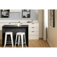 thumbnail image 6 of South Shore Myro, Contemporary Kitchen Island, Faux Black Stone and White, 6 of 7