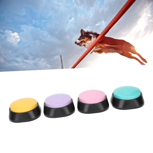 Botón De Grabación De Voz, 4 Botones Para Perros Compactos Interactivos Con Pilas Para Perros Para Estudio
