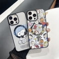 thumbnail image 5 of Bonita funda de teléfono transparente con carga inalámbrica Magsafe con dibujos animados de Snoopy y Charlie Brown para iPhone 15, 14, 13, 12, 16 Pro Max, soporte magnético, 5 of 5