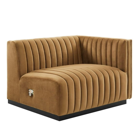 Modular Sofa Chair, Black Brown, Velvet, French Living Lounge Cafe Lobby Hospitality Restaurant, Modern Contemporary Boutique HB33732