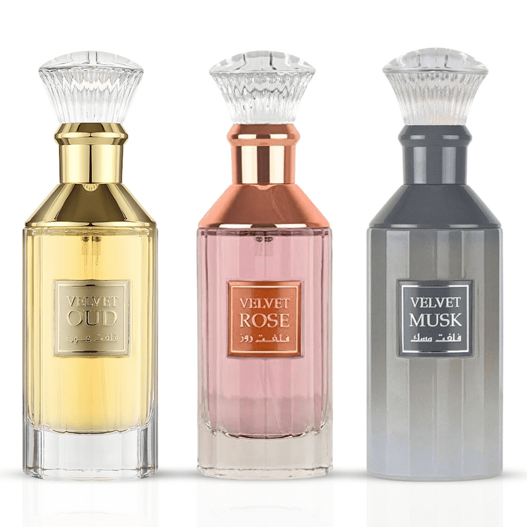 Velvet Oud, Velvet Rose & Velvet Musk Eau De Parfum Sprays